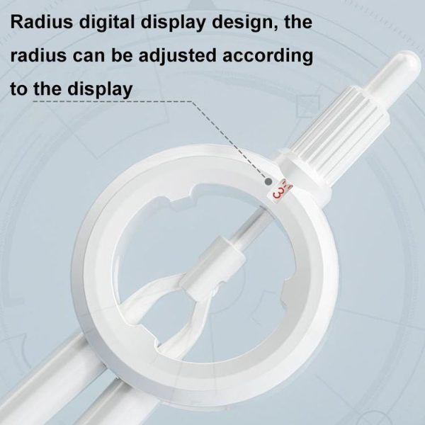 Drawing Press Digital Compass Multifunctional Scale Compass (White With Refill) - Image 4
