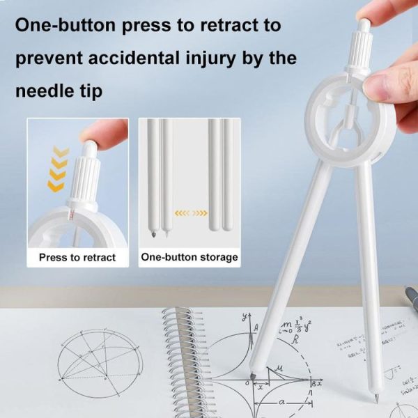 Drawing Press Digital Compass Multifunctional Scale Compass (White With Refill) - Image 5