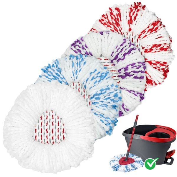 Vileda / O-Cedar EasyWring Spin Mop Replacement Pad Microfiber Rag (White) - Image 2