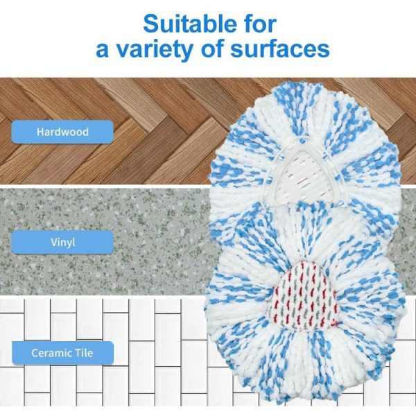 Vileda / O-Cedar EasyWring Spin Mop Replacement Pad Microfiber Rag (White) - Image 6
