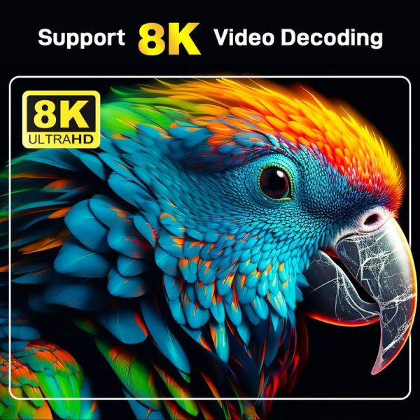 TV98 ATV 8K Allwinner H618 Android 14 2.5G+5G Dual Wifi HD Set-Top Box With Bluetooth Voice Remote Controller 2GB+16GB - Image 10