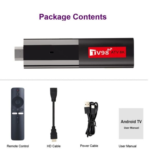 TV98 ATV 8K Allwinner H618 Android 14 2.5G+5G Dual Wifi HD Set-Top Box With Bluetooth Voice Remote Controller 2GB+16GB - Image 12