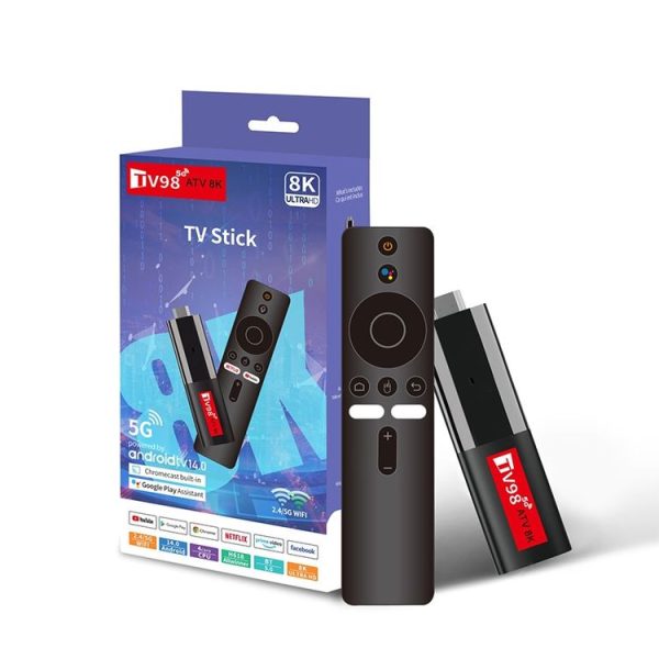TV98 ATV 8K Allwinner H618 Android 14 2.5G+5G Dual Wifi HD Set-Top Box With Bluetooth Voice Remote Controller 2GB+16GB - Image 13