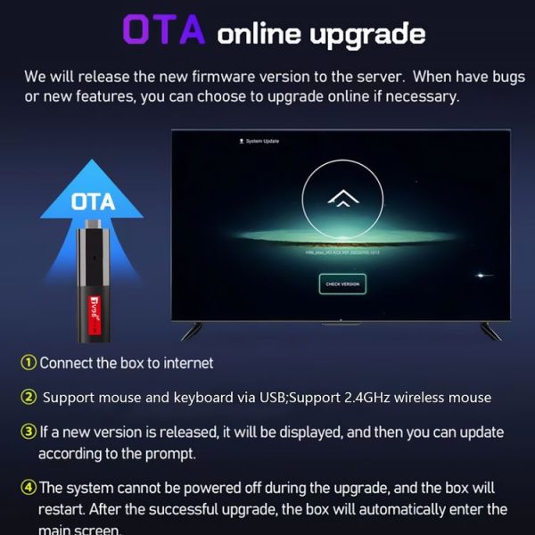 TV98 ATV 8K Allwinner H618 Android 14 2.5G+5G Dual Wifi HD Set-Top Box With Bluetooth Voice Remote Controller 2GB+16GB - Image 6