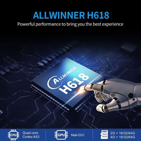 TV98 ATV 8K Allwinner H618 Android 14 2.5G+5G Dual Wifi HD Set-Top Box With Bluetooth Voice Remote Controller 2GB+16GB - Image 8
