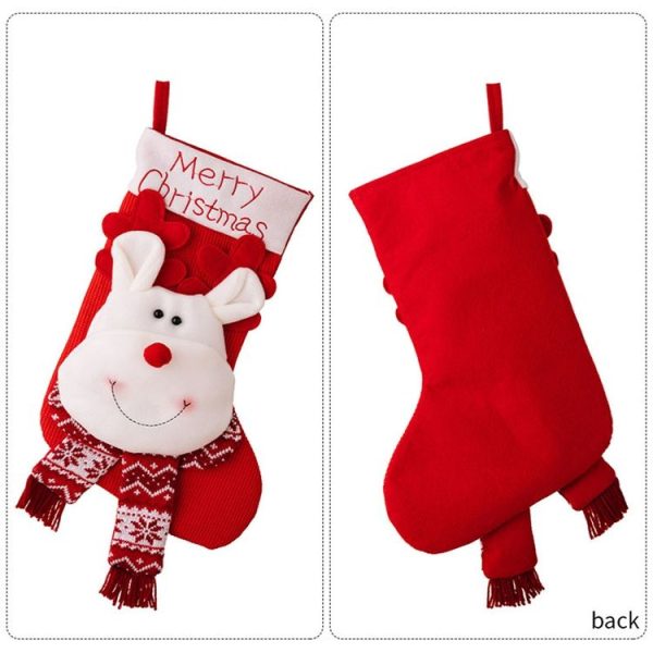 Christmas Decoration Cartoon Three-dimensional Knitted Socks Children Gift Bag (Old Man) - Image 3