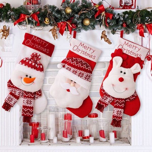 Christmas Decoration Cartoon Three-dimensional Knitted Socks Children Gift Bag (Old Man) - Image 6
