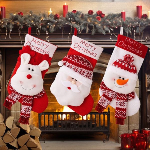Christmas Decoration Cartoon Three-dimensional Knitted Socks Children Gift Bag (Old Man) - Image 7