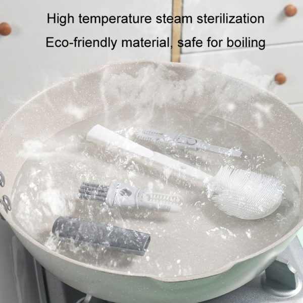 Multifunction Bottle Brush Long Handle Household Cup Washing Kettle Kitchen Cleaning Brush (White) - Image 11