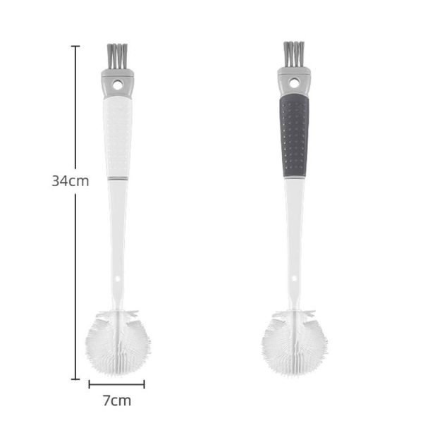 Multifunction Bottle Brush Long Handle Household Cup Washing Kettle Kitchen Cleaning Brush (White) - Image 3