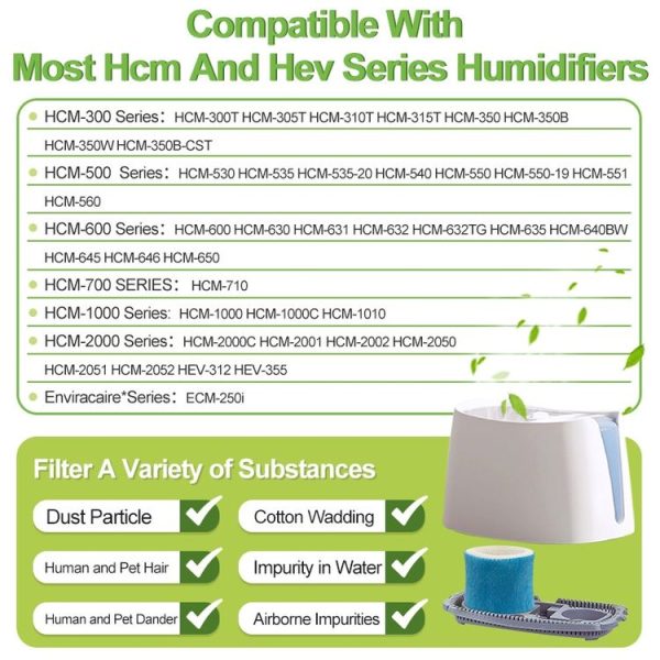 Honeywell HAC-504AW Humidifier Filter Blue Wood Pulp Paper Replacement Filter - Image 6