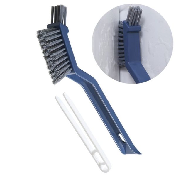 3 In 1 Multipurpose Bathroom Tile Floor Crevice Cleaning Brush Window Groove Wall Corner Brush (Blue) - Image 2