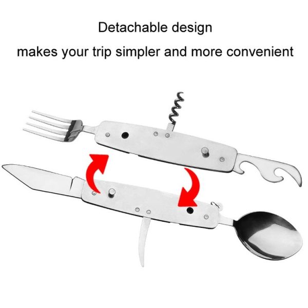 6-Opening Multifunctional Outdoor Camping Detachable Folding Tableware (SY-FT020) - Image 3