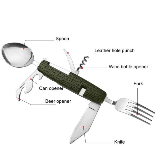 6-Opening Multifunctional Outdoor Camping Detachable Folding Tableware (SY-FT020) - Image 4