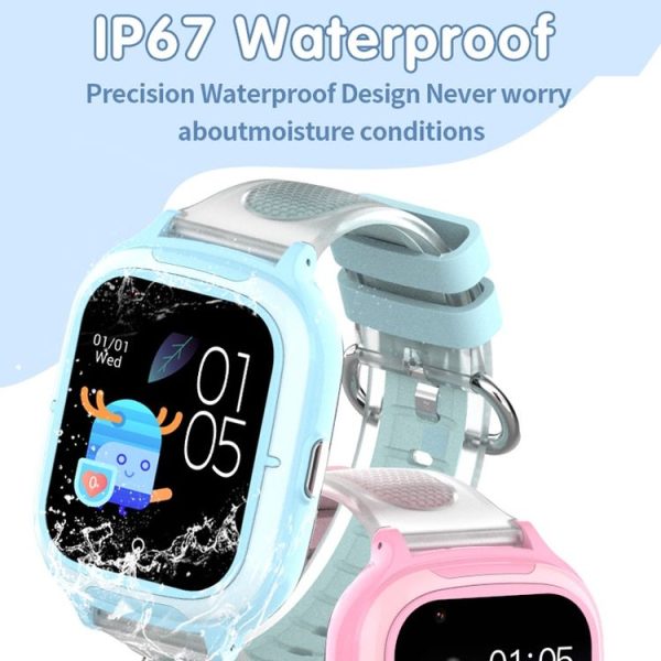 4G Kids Smart Phone Positioning Watch IP67 Waterproof / Video / Voice Calling (Pink) - Image 4