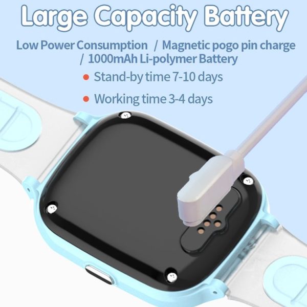 4G Kids Smart Phone Positioning Watch IP67 Waterproof / Video / Voice Calling (Pink) - Image 5