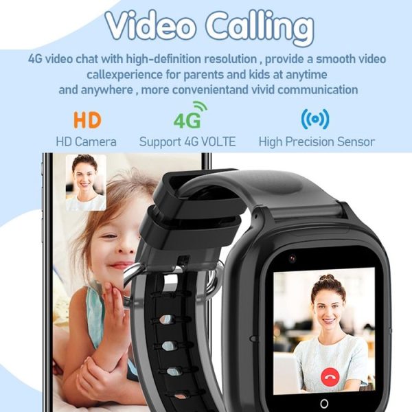 4G Kids Smart Phone Positioning Watch IP67 Waterproof / Video / Voice Calling (Pink) - Image 6