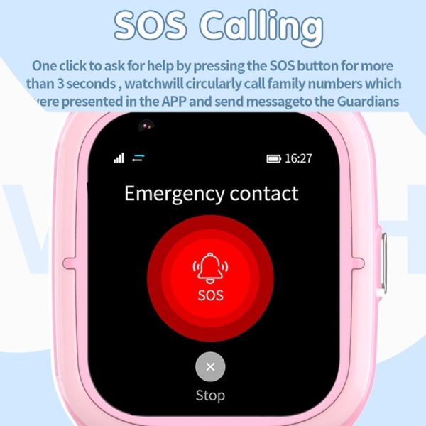 4G Kids Smart Phone Positioning Watch IP67 Waterproof / Video / Voice Calling (Pink) - Image 8