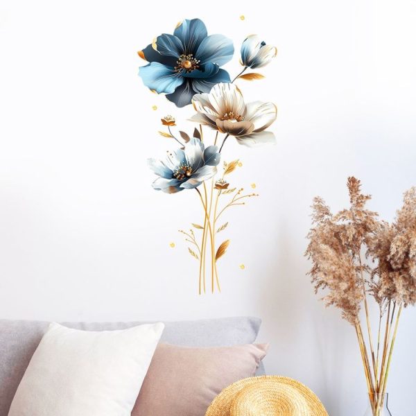 PH-QT670 Beautiful 3D Embossed Texture Flower Stickers Children Bedroom Home Decor Wall Decals - Image 4