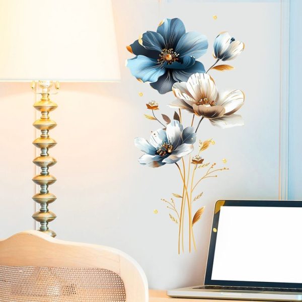 PH-QT670 Beautiful 3D Embossed Texture Flower Stickers Children Bedroom Home Decor Wall Decals - Image 6