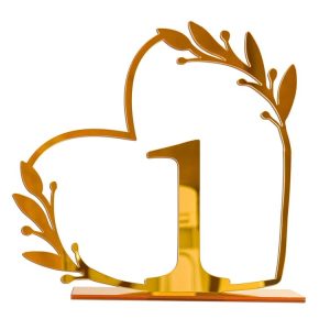Acrylic Home Decor Wedding Digital Dinning Table Number Plate Seat Sign DIY Mirror Table Setting, Number: 1