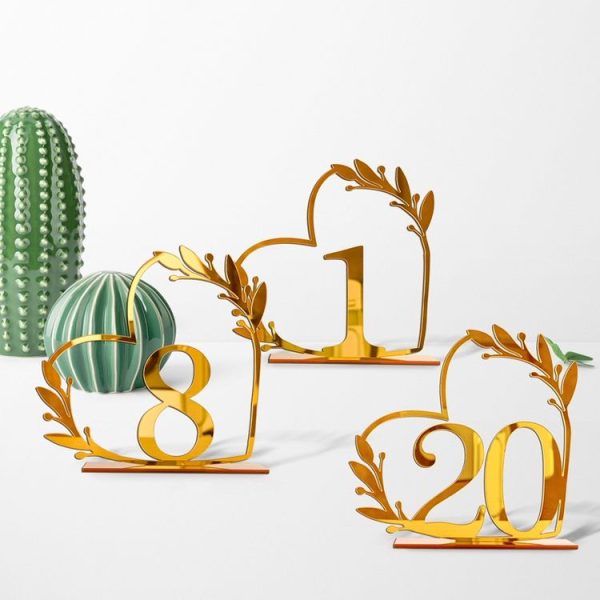 Acrylic Home Decor Wedding Digital Dinning Table Number Plate Seat Sign DIY Mirror Table Setting, Number: 1 - Image 5