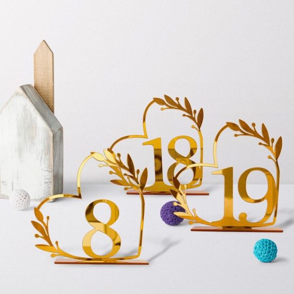 Acrylic Home Decor Wedding Digital Dinning Table Number Plate Seat Sign DIY Mirror Table Setting, Number: 1 - Image 7