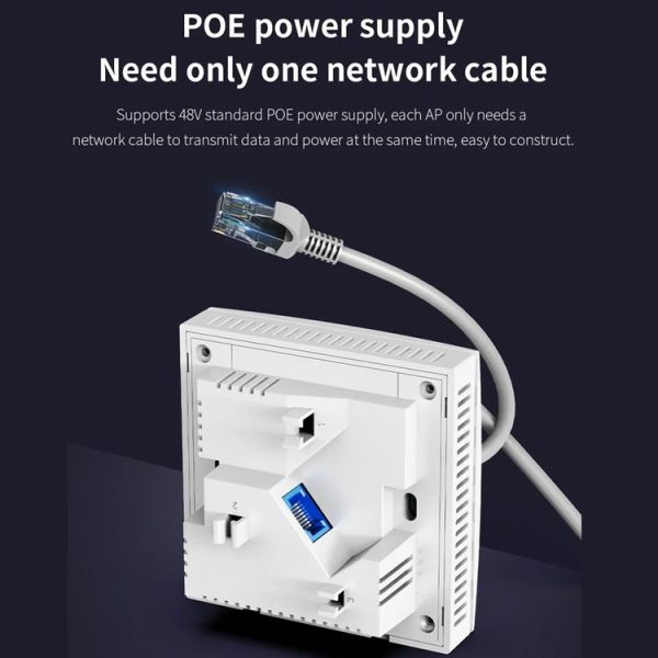 COMFAST CF-E591AX 1500Mbps Dual-Band WiFi6 In-Wall AP Supports 48V POE Power Supply - Image 7