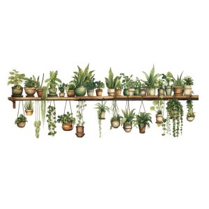 PH-QT4578 Plant Bonsai Decals Bedroom Decor Stickers Small Fresh Living Room Landscaping Decorative Wall Stickers