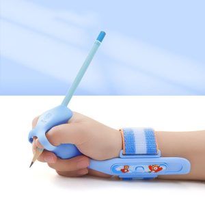 Maotaizi M8125 Cartoon Student Anti-wrist Hook Pen Holding Corrector Set Writing Posture Fixer (Blue)
