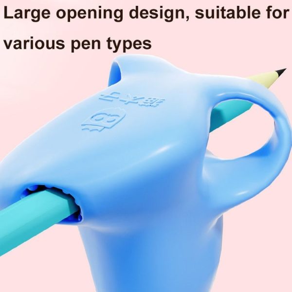 Maotaizi M8125 Cartoon Student Anti-wrist Hook Pen Holding Corrector Set Writing Posture Fixer (Blue) - Image 5