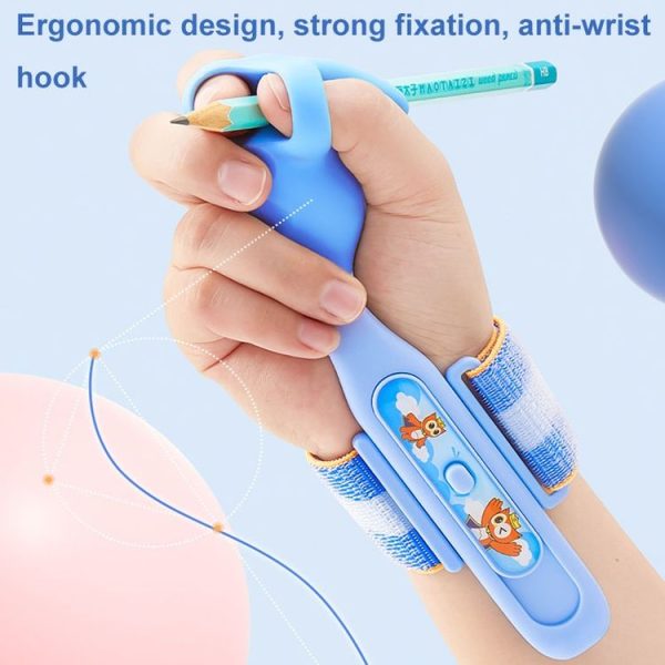 Maotaizi M8125 Cartoon Student Anti-wrist Hook Pen Holding Corrector Set Writing Posture Fixer (Blue) - Image 6