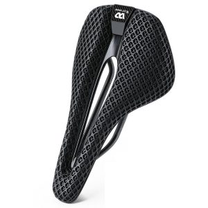 WEST BIKING Road Bicycle Carbon Fiber Ultralight Breathable Seat (Black)