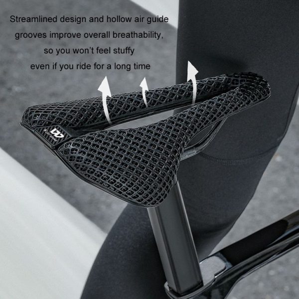 WEST BIKING Road Bicycle Carbon Fiber Ultralight Breathable Seat (Black) - Image 10