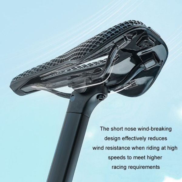 WEST BIKING Road Bicycle Carbon Fiber Ultralight Breathable Seat (Black) - Image 8