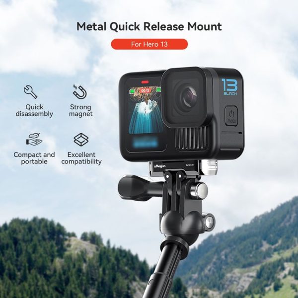 GoPro HERO13 Black aMagisn Metal Magnetic Quick Release Base Dual Interface Adapter - Image 3
