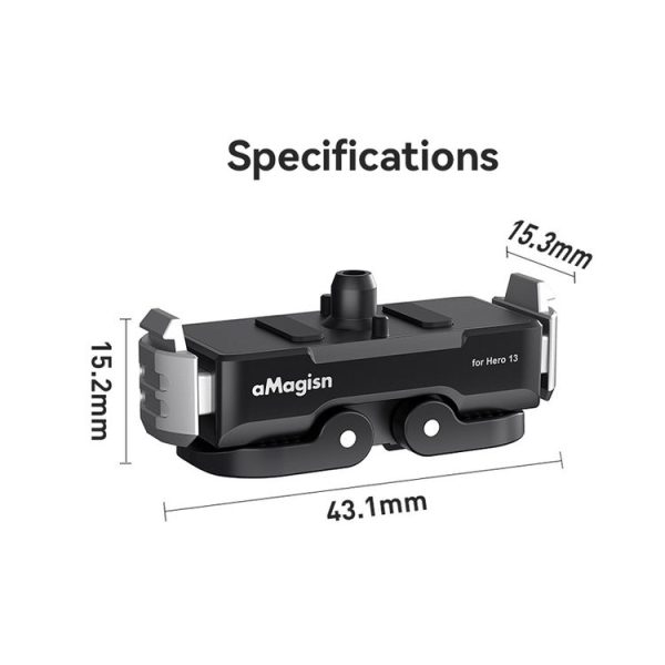 GoPro HERO13 Black aMagisn Metal Magnetic Quick Release Base Dual Interface Adapter - Image 9