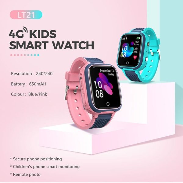LT21 1.4-Inch 4G Global Full Network IP67 Waterproof WIFI Children Smart Watch (Blue) - Image 4