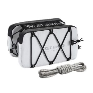WEST BIKING Bicycle Top Tube Hanging Front Bag (White)
