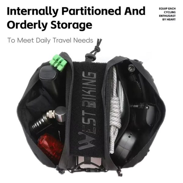 WEST BIKING Bicycle Top Tube Hanging Front Bag (White) - Image 3