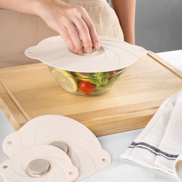 4 inch Household Vacuum Self-Priming Sealed Silicone Freshness Lid Kitchen Rice Cover - Image 2