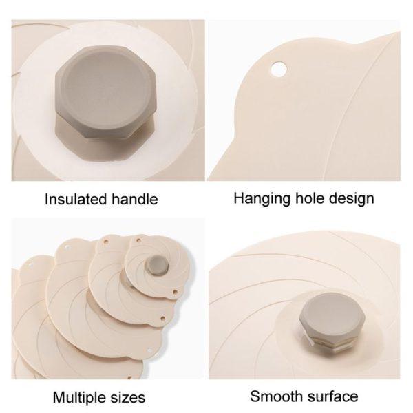 4 inch Household Vacuum Self-Priming Sealed Silicone Freshness Lid Kitchen Rice Cover - Image 4