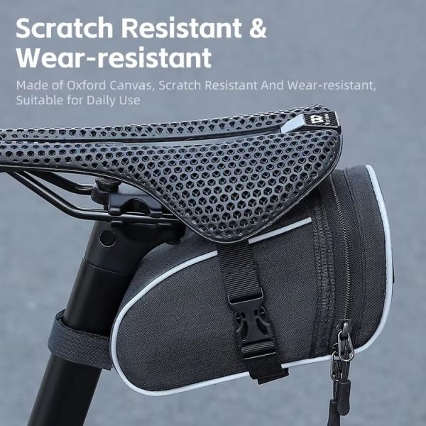 WEST BIKING Bicycle Saddle Tail Bag Portable Mini Tool Bag (Black) - Image 7