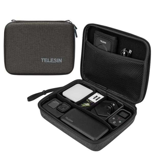 TELESIN Sports Camera Accessories Storage Bag For GoPro HERO / DJI Action / Insta360 etc