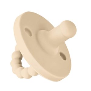 Imitate Mother Breast Round Heads Baby Silicone Comfort Pacifier (Beige)