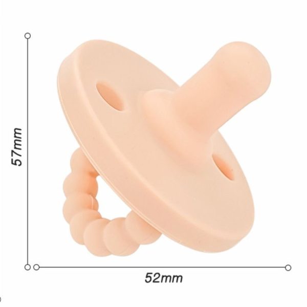 Imitate Mother Breast Round Heads Baby Silicone Comfort Pacifier (Beige) - Image 3