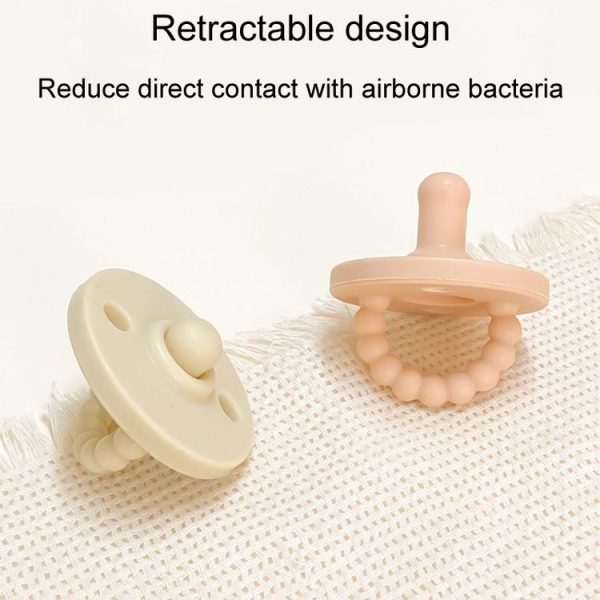 Imitate Mother Breast Round Heads Baby Silicone Comfort Pacifier (Beige) - Image 7