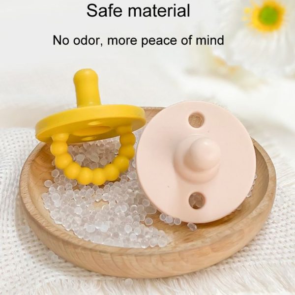 Imitate Mother Breast Round Heads Baby Silicone Comfort Pacifier (Beige) - Image 8
