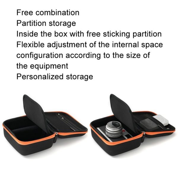 Cwatcun D156 Large Portable Storage Bag Small Microslice Hard Shell Camera Bag (Black) - Image 7