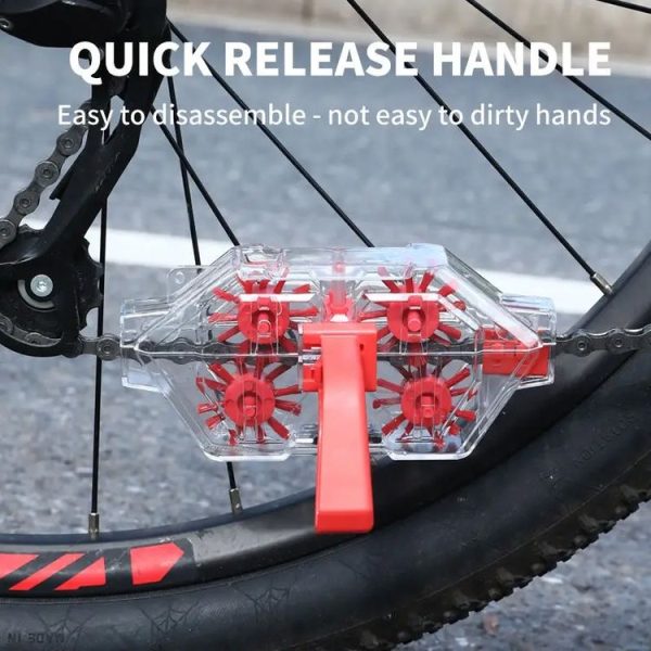 Bicycle Chain Cleaner Visual Immersion Chain Cleaner Brush Road Bike Cleaning Tool (Transparent) - Image 10